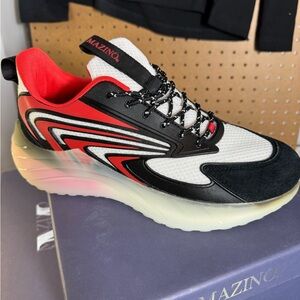 Mazino Men's Athletic Shoes - Red, Black, White